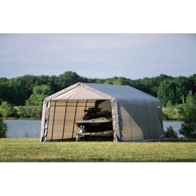 Shelterlogic 12' x 28' x 8' Peak Style Shelter, Green   554796599